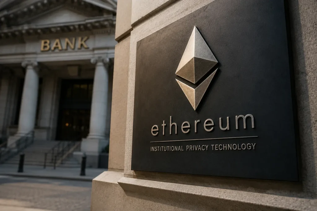 Ethereum institutional privacy technology used by banks on the Ethereum network for confidential finance